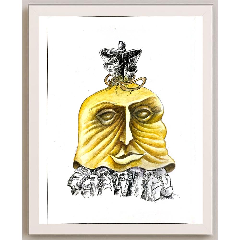 Tabakov Jivko 29x21cm Orijinal Karikatür BOD05887