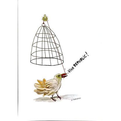 Witold Barbara 43x30cm Orijinal Karikatür BOD05888