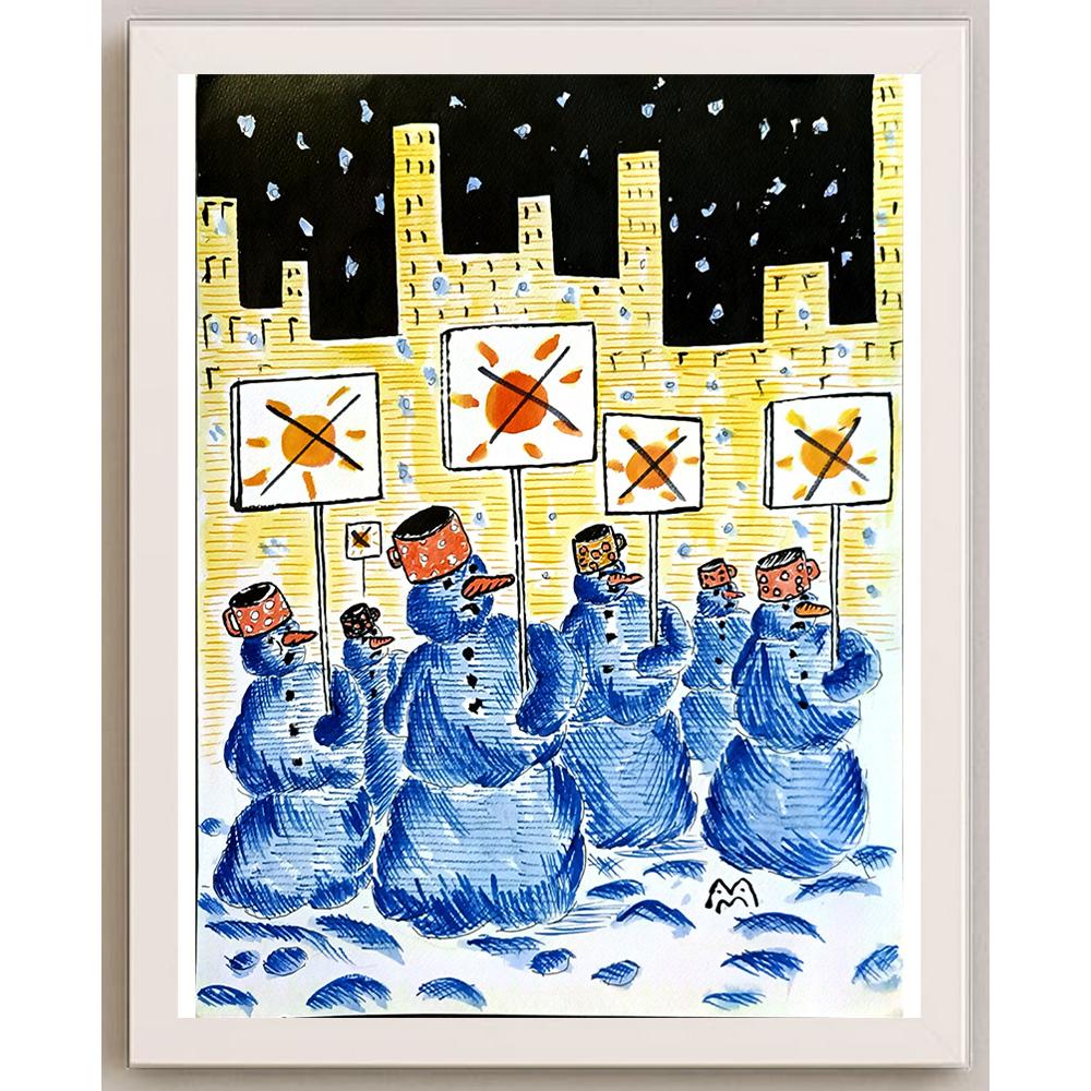 Mileta Miloradovic 43x30cm Orijinal Karikatür BOD05893