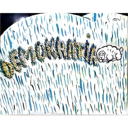 Mileta Miloradovic 30x30cm Orijinal Karikatür BOD05894