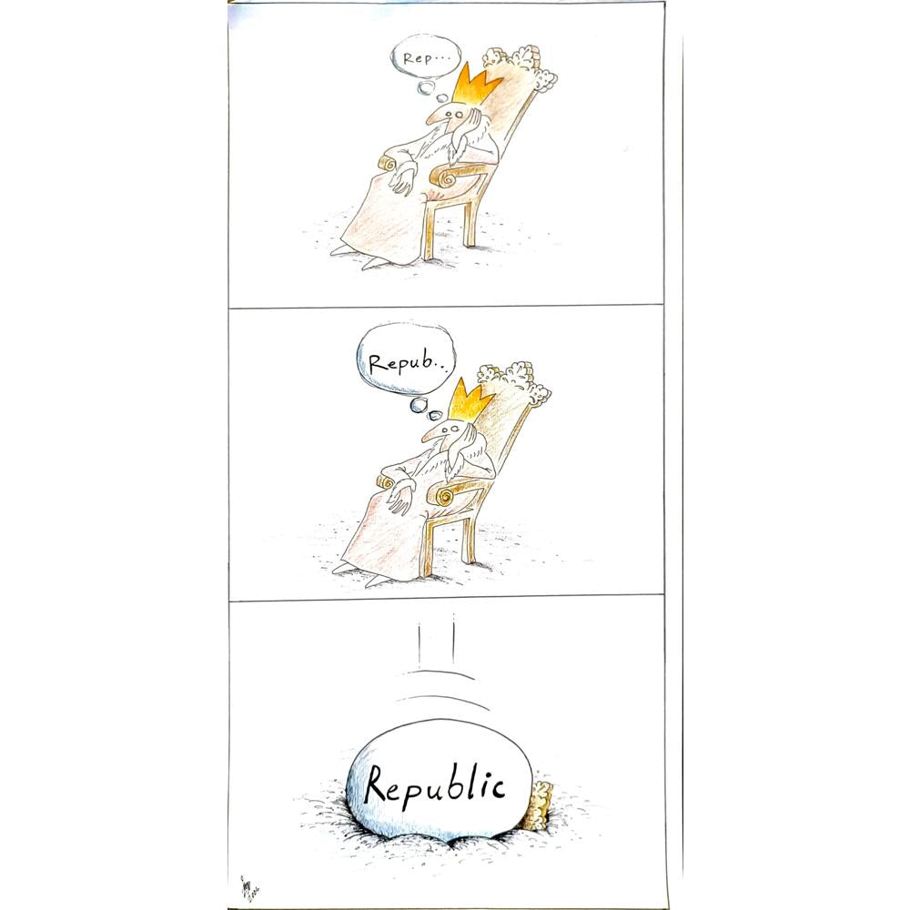 Hamid Mosayebi 45x23cm Orijinal Karikatür BOD05897
