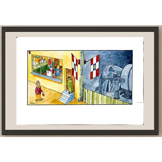 Lukasz Baran 43x30cm Orijinal Karikatür BOD05898