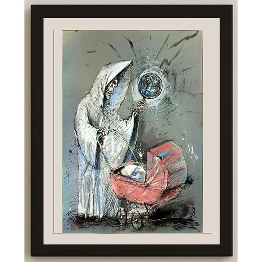 Viacheslav Bibishev 43x30cm Orijinal Karikatür BOD05901