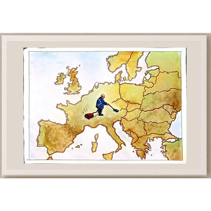 Frantisek Bojnican 43x30cm Orijinal Karikatür BOD05906