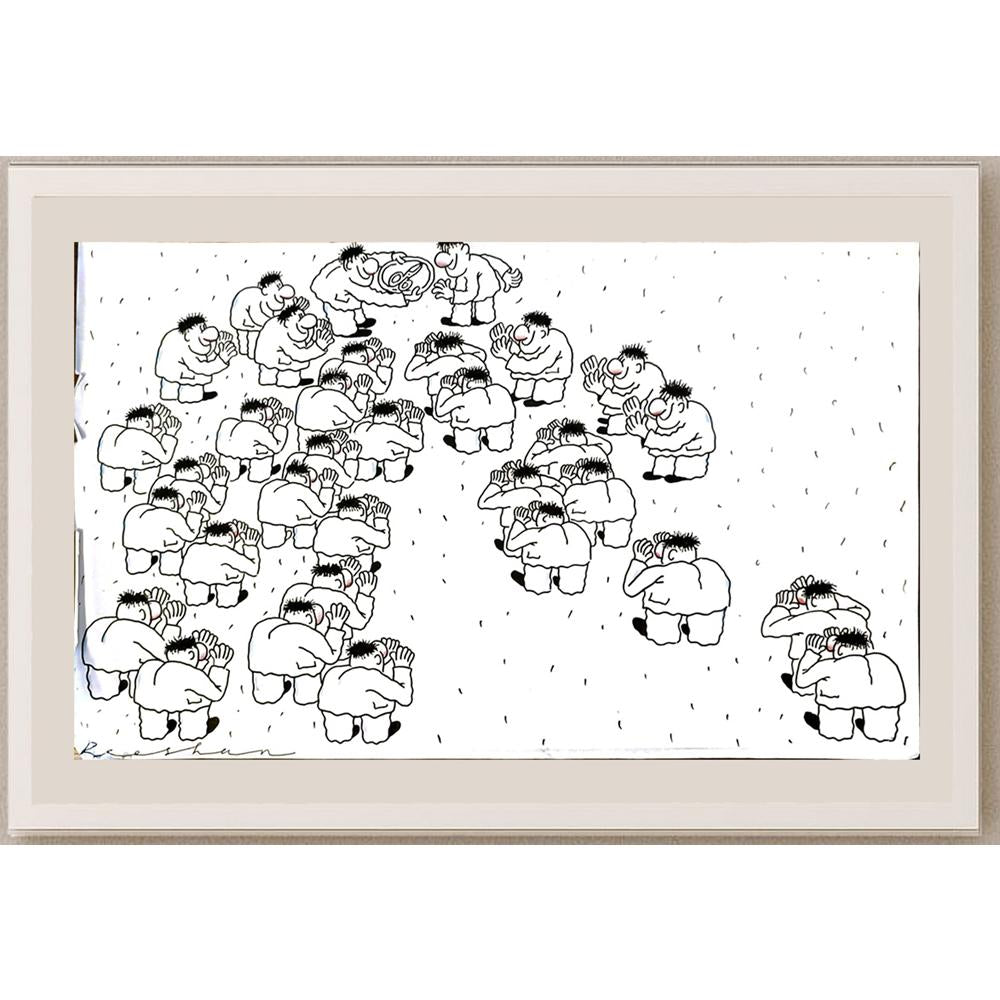Rooshan Gataullin 43x30cm Orijinal Karikatür BOD05909