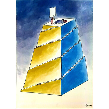 Joao Spacca Oliveira 29x21cm Orijinal Karikatür BOD05911