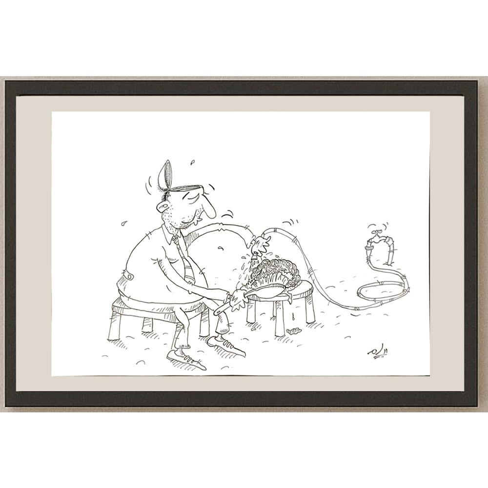 Payam Pourfalah 29x21cm Orijinal Karikatür BOD05912