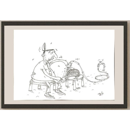 Payam Pourfalah 29x21cm Orijinal Karikatür BOD05912