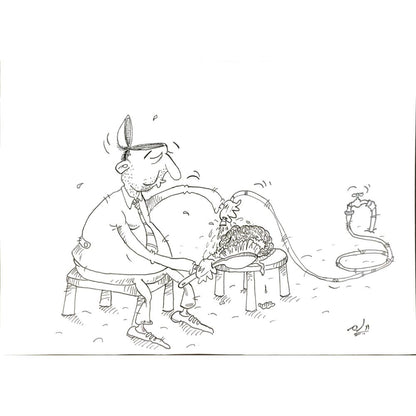 Payam Pourfalah 29x21cm Orijinal Karikatür BOD05912