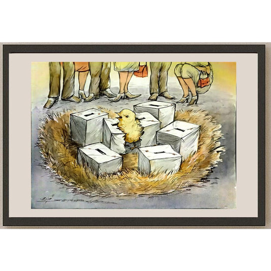 Shahram Rezaei 29x21cm Orijinal Karikatür BOD05913