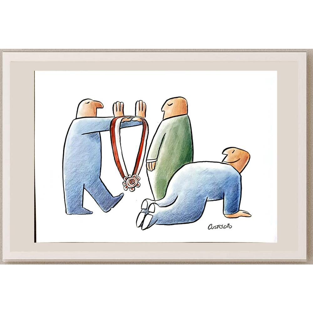 Jose Custodio Rosa Filho 29x21cm Orijinal Karikatür BOD05917