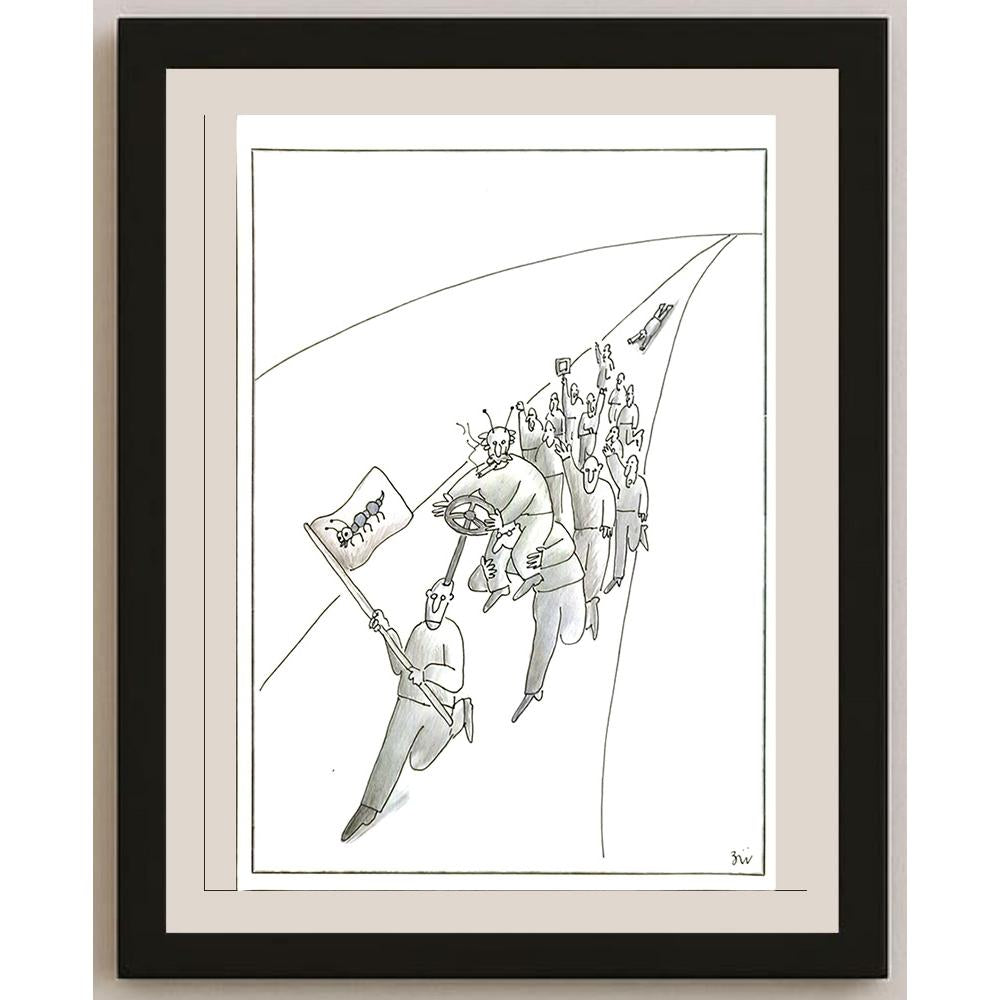 Masoud Ziaei Zardkhashosei 29x21cm Orijinal Karikatür BOD05927