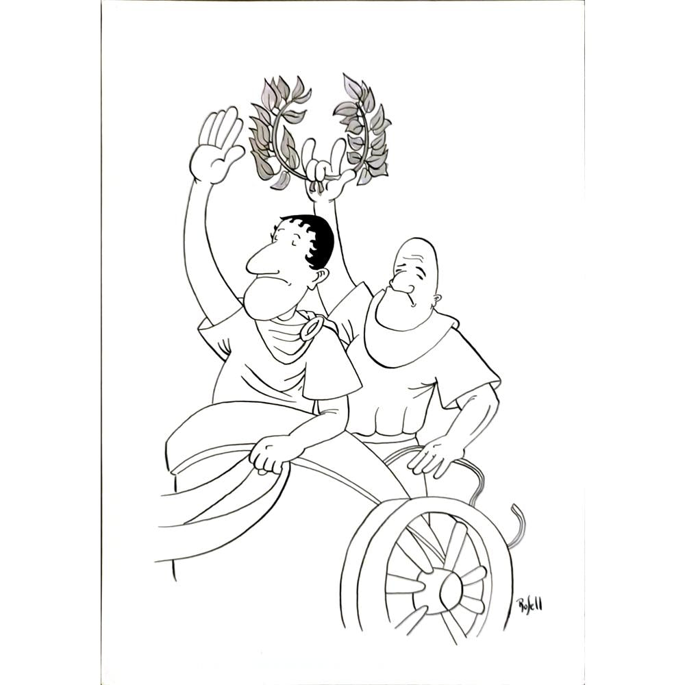 Daniel Rosell Montalban 33x23cm Orijinal Karikatür BOD05930