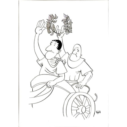Daniel Rosell Montalban 33x23cm Orijinal Karikatür BOD05930