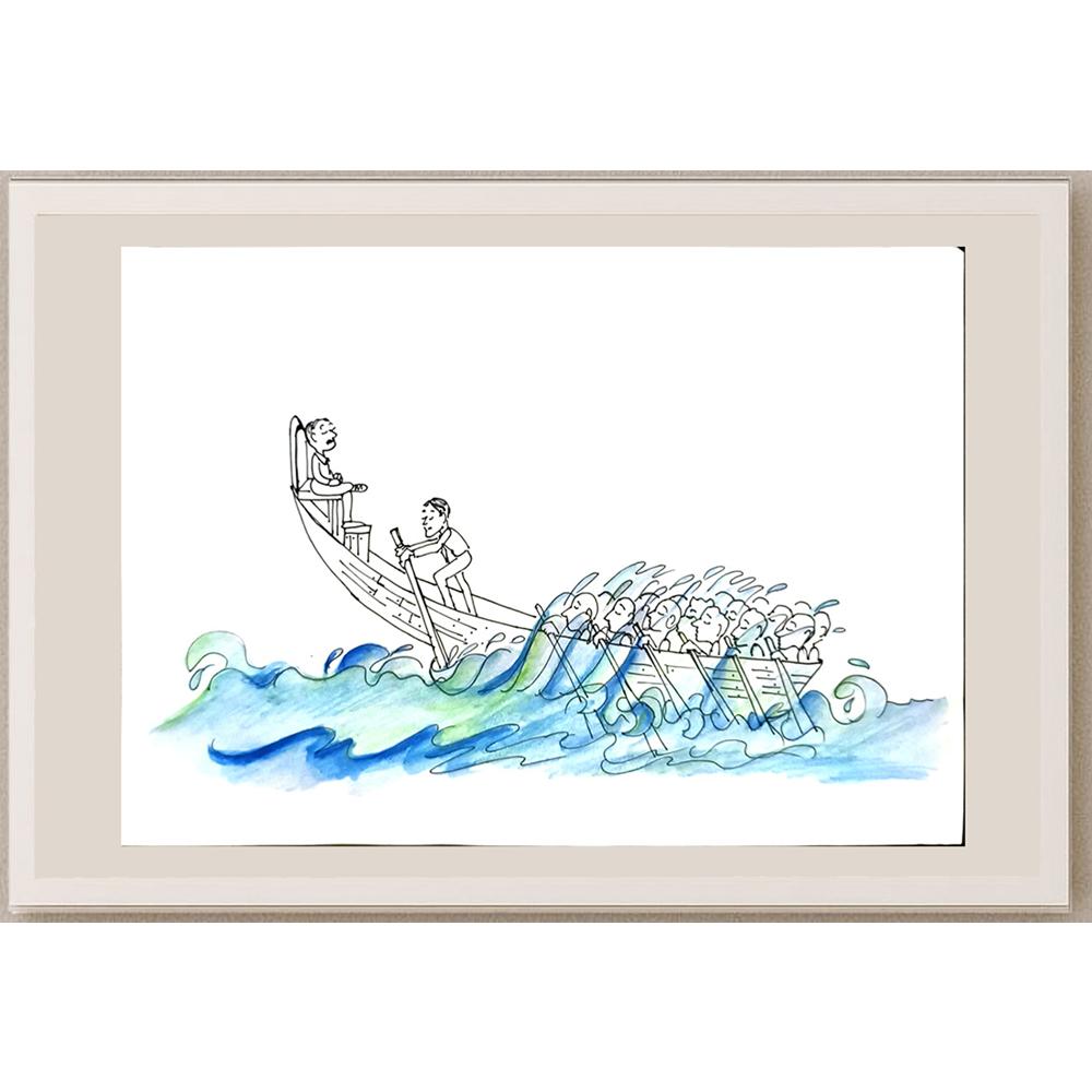 Nigar Nazari 29x21cm Orijinal Karikatür BOD05937