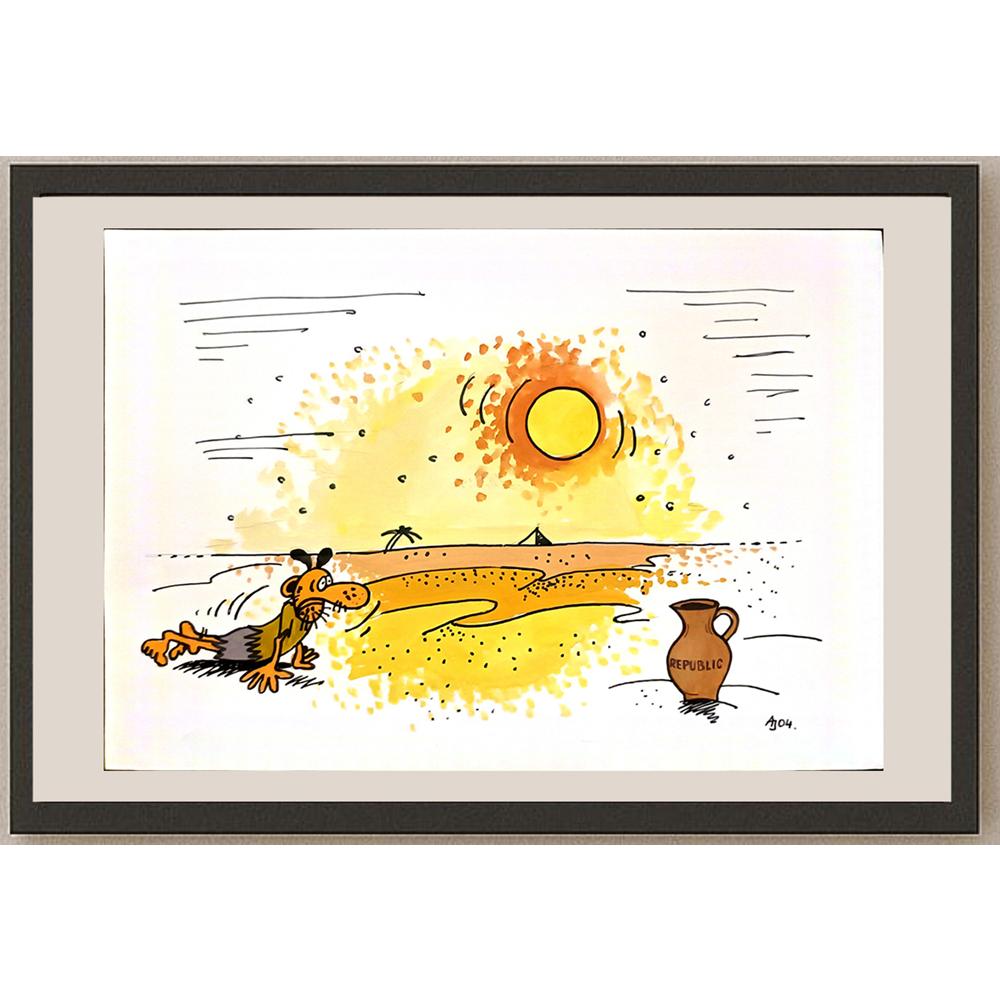 Antanas Janusonis 29x21cm Orijinal Karikatür BOD05941