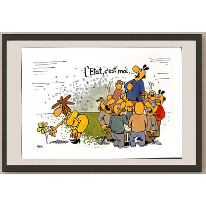Antanas Janusonis 29x21cm Orijinal Karikatür BOD05942