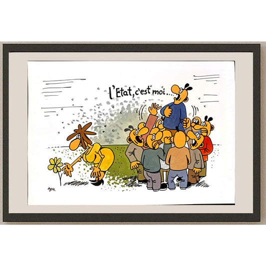 Antanas Janusonis 29x21cm Orijinal Karikatür BOD05942