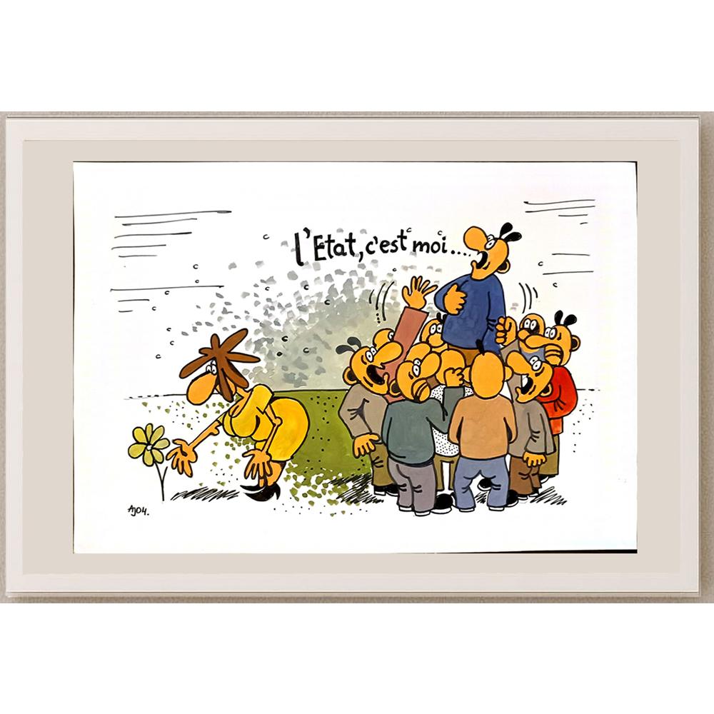 Antanas Janusonis 29x21cm Orijinal Karikatür BOD05942