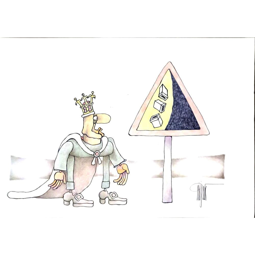 Zeljko Pilipovic 29x21cm Orijinal Karikatür BOD05944