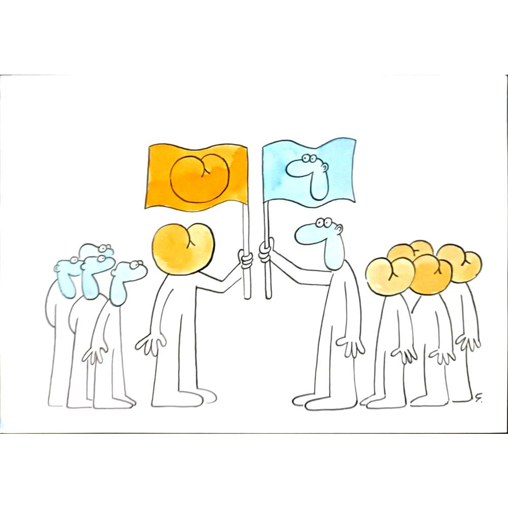 Peter Gabris 29x21cm Orijinal Karikatür BOD05947