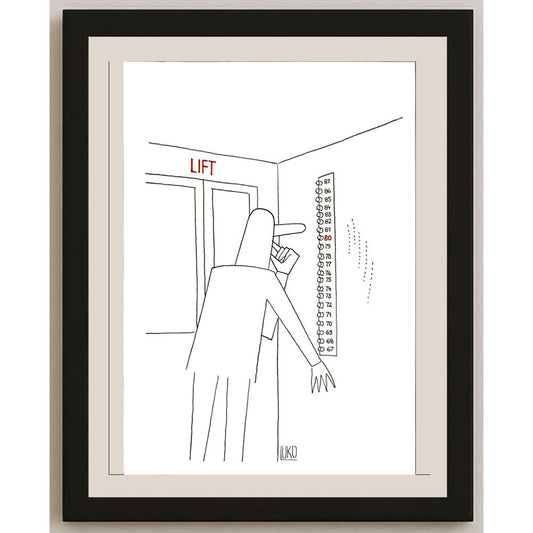 Peter Luko 29x21cm Orijinal Karikatür BOD05955