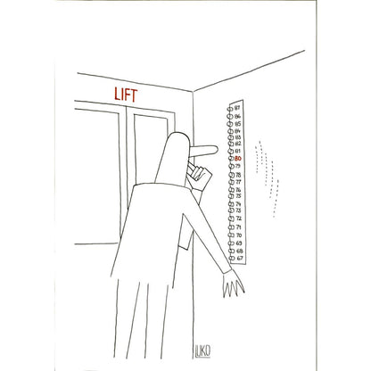 Peter Luko 29x21cm Orijinal Karikatür BOD05955