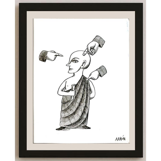 Aaron 29x21cm Orijinal Karikatür BOD05957