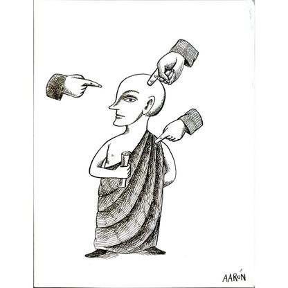 Aaron 29x21cm Orijinal Karikatür BOD05957