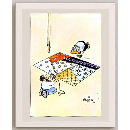 Erico Junqueira Ayres 35x25cm Orijinal Karikatür BOD05959