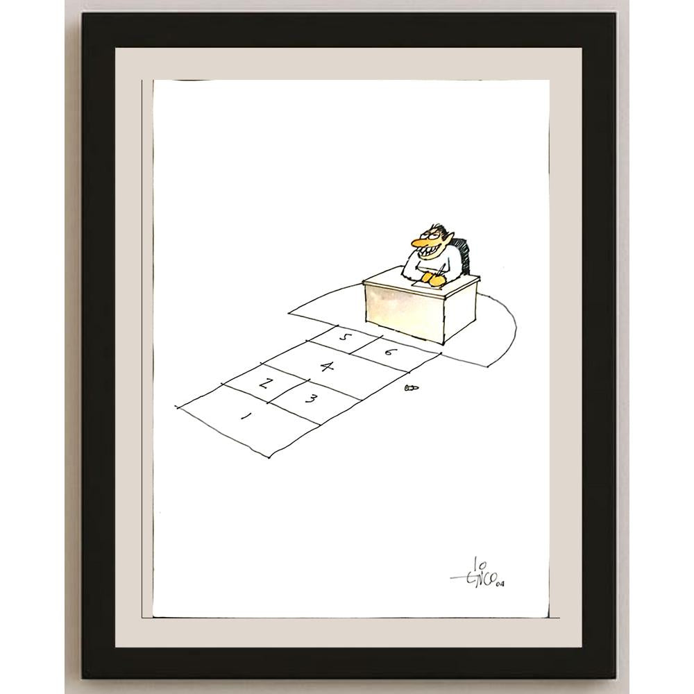 Erico Junqueira Ayres 35x25cm Orijinal Karikatür BOD05961
