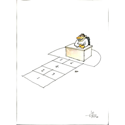 Erico Junqueira Ayres 35x25cm Orijinal Karikatür BOD05961