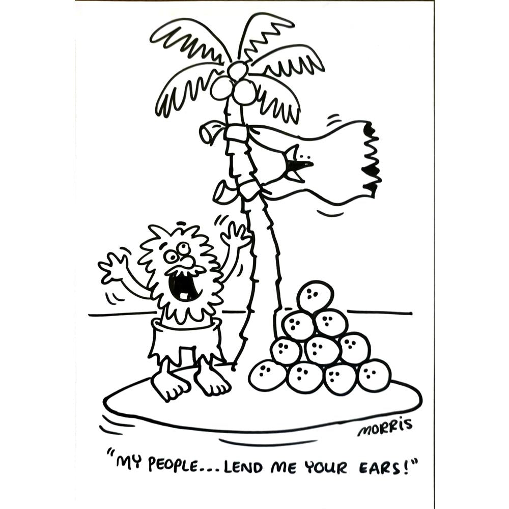David Morris 29x21cm Orijinal Karikatür BOD05964
