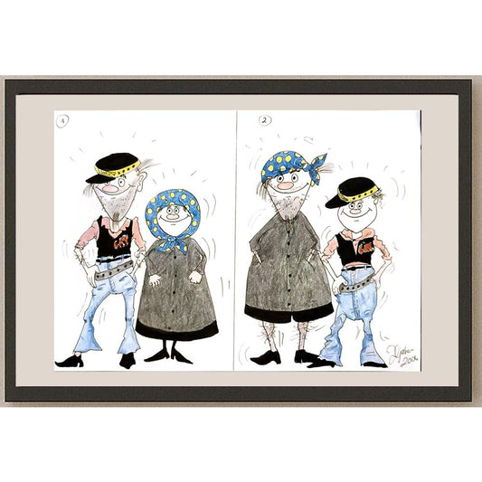 Letitia Gaba 29x21cm Orijinal Karikatür BOD05965