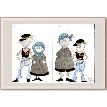 Letitia Gaba 29x21cm Orijinal Karikatür BOD05965