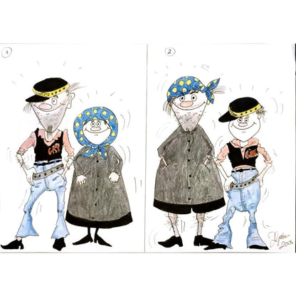 Letitia Gaba 29x21cm Orijinal Karikatür BOD05965