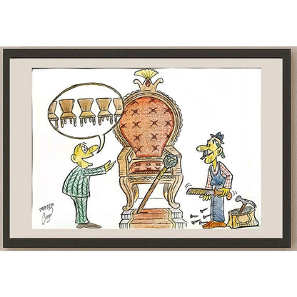 Hosseini Kazem 29x21cm Orijinal Karikatür BOD05971