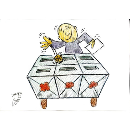 Hosseini Kazem 29x21cm Orijinal Karikatür BOD05972