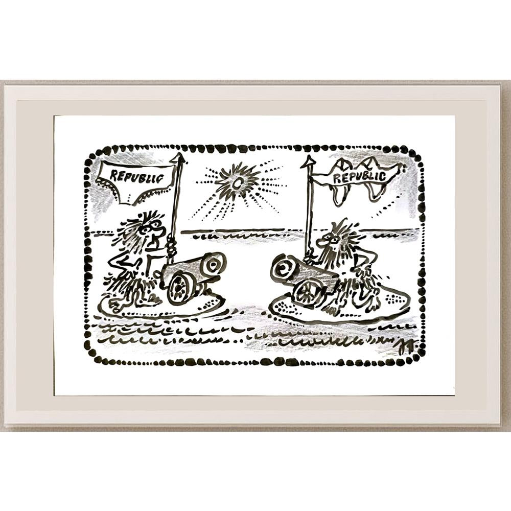 Juozas Juozapavicius 29x21cm Orijinal Karikatür BOD05975