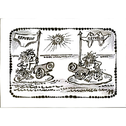 Juozas Juozapavicius 29x21cm Orijinal Karikatür BOD05975