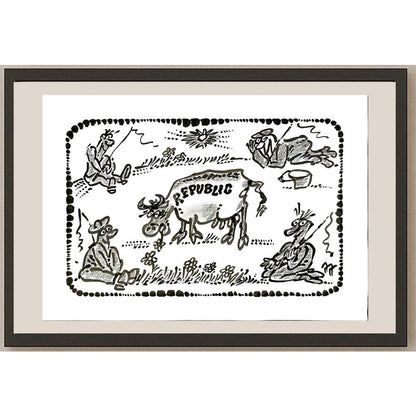Juozas Juozapavicius 29x21cm Orijinal Karikatür BOD05977