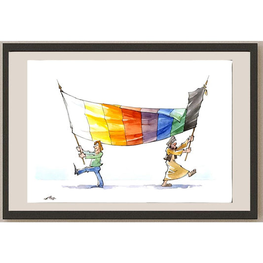 Abdalla Asaad 29x21cm Orijinal Karikatür BOD05979