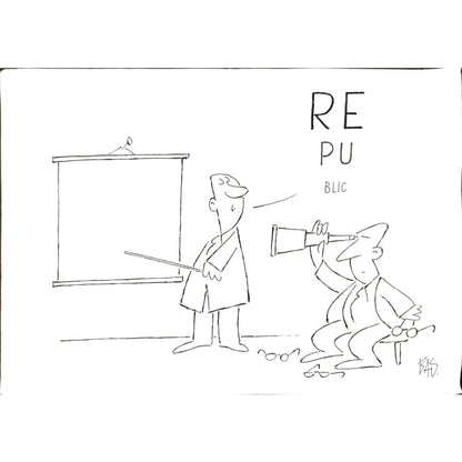 Bas Mitropoulos 35x25cm Orijinal Karikatür BOD05982