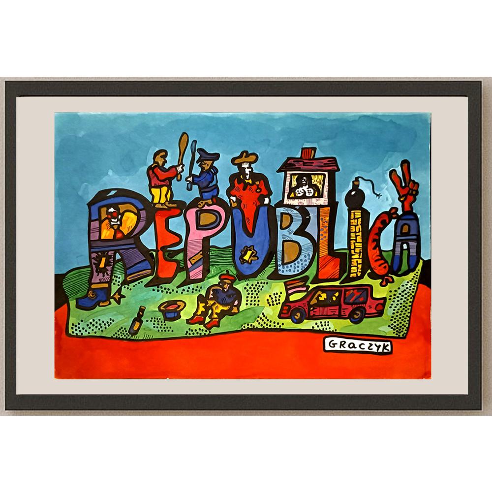 Michal Graczyk 29x21cm Orijinal Karikatür BOD05983