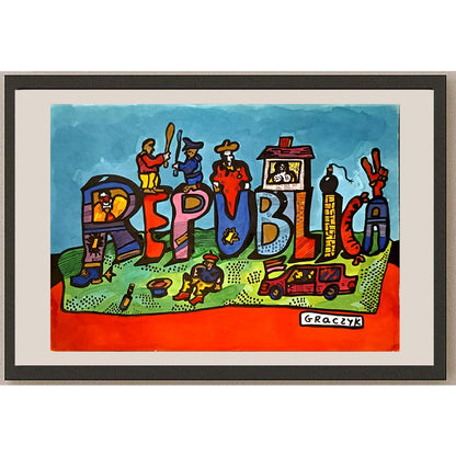 Michal Graczyk 29x21cm Orijinal Karikatür BOD05983