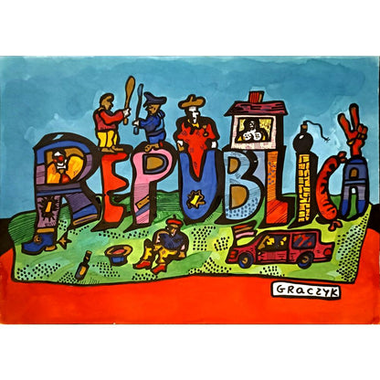 Michal Graczyk 29x21cm Orijinal Karikatür BOD05983