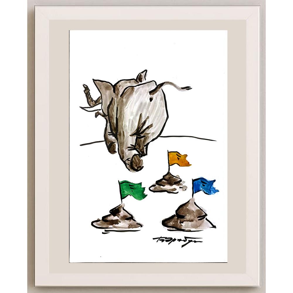 Erenburg Boris 29x21cm Orijinal Karikatür BOD05988