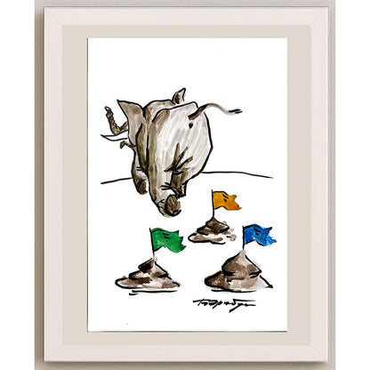 Erenburg Boris 29x21cm Orijinal Karikatür BOD05988