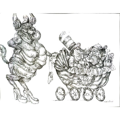 Oscar Camilo De Las Flores 28x22cm Orijinal Karikatür BOD05991
