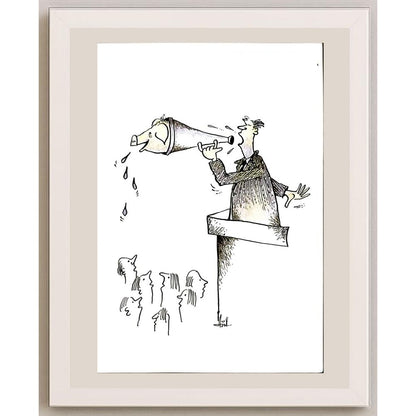 Adomas Zilinskas 29x21cm Orijinal Karikatür BOD05997